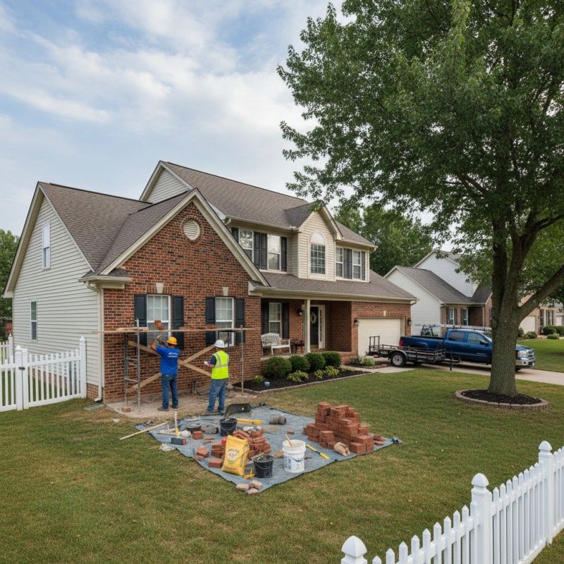 Faux Brick Siding Installation