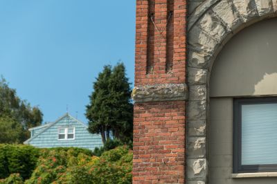 Close-up of Faux Brick Texture